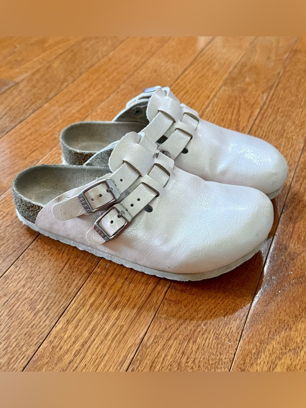 Birkenstock Kay Girls 30 12-12.5 Kids Clogs Leather Double Buckle Strap Shoes
